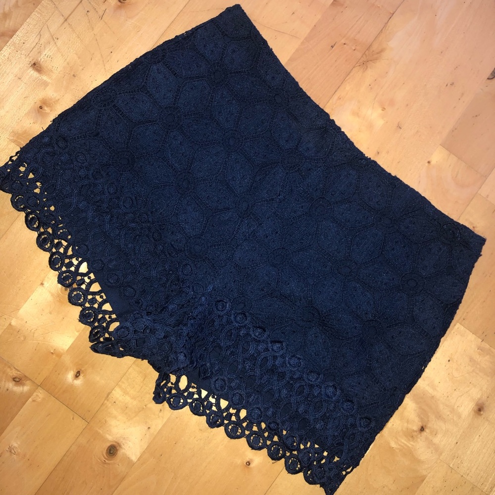 J.O.A. Navy Eyelet Shorts